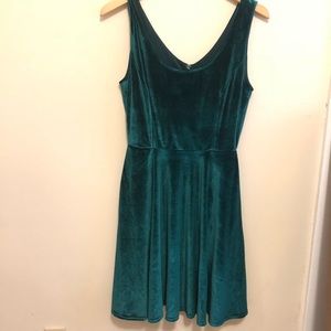 Velvet Modcloth Deep Green Dress